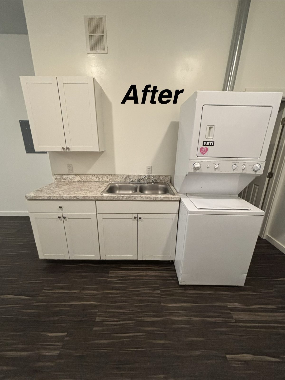 Kitchen and laundry cleanout after